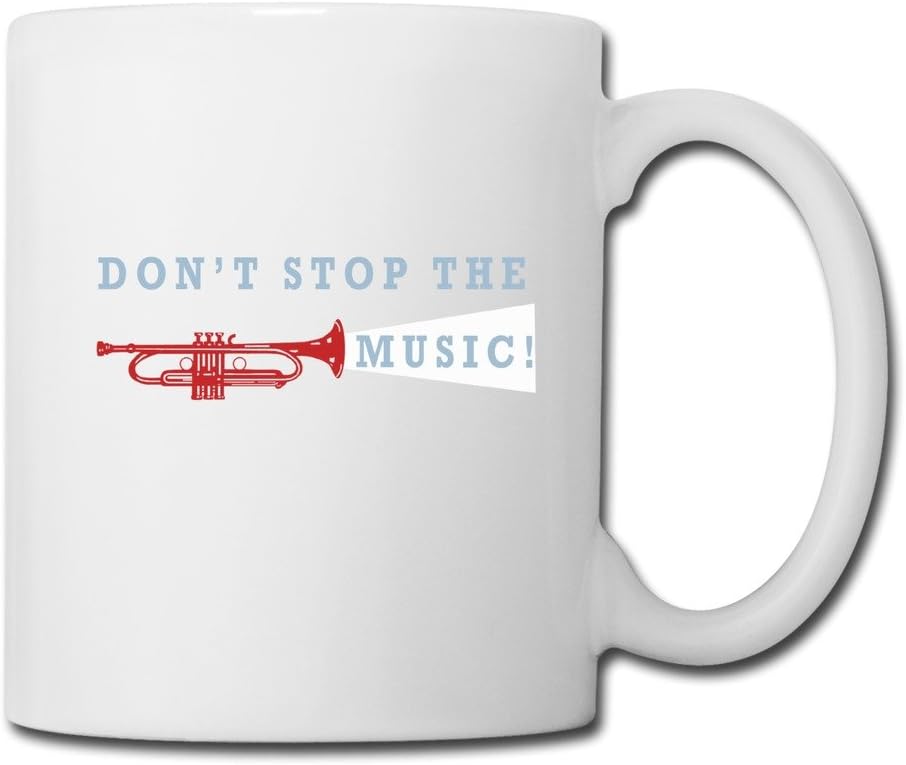 Funny Design Don't Stop The Music White Ceramic Mugs White