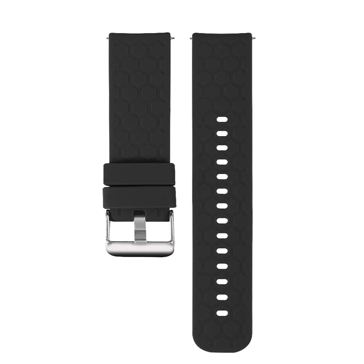 TenCloud Replacement Straps Compatible with Umidigi UFit Strap, Soft Sport Breathable Silicone Wristband Band Watch Accessory for UFit/Uwatch 3/Uwatch GT Smartwatch (Black)