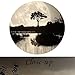 KREATIVE ARTS - 4 Pieces Canvas Prints Wall Art Big Moon over Lake in Dark Forest Modern Canvas Painting Landscape Picture Peaceful Jungle Poster Giclee Artwork For Home Decor