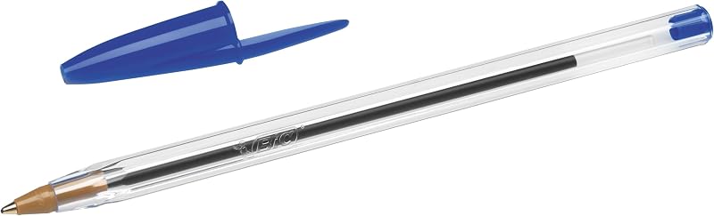 Cristal Original Stylos-Bille Pointe Moyenne (1,0 mm)- Parfait pour l'Ecole et au Bureau) - Bleu, Boîte de 50