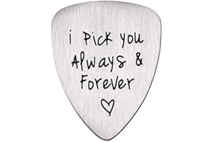 SHIQIAO SPL Gifts for Him Men, Unique Birthday Gift for Musician Husband Boyfriend Fiance Guitar Pick Jewelry Wedding Valentines Father's Day Christmas Gifts