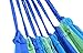 OLIDEAR Wide Hammock Cotton Soft Woven Bed for Supreme Comfort Fabric Travel Camping Hammock for Backyard, Porch, Outdoor or Indoor Use (Green & Blue Stripes)