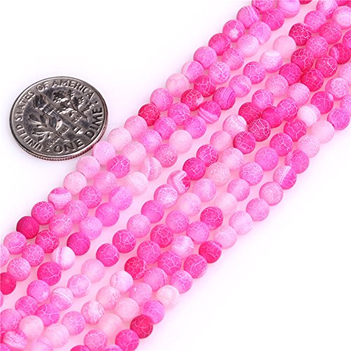 Joe Foreman Plum Agate Beads for Jewelry Making Gemstone Semi Precious 4mm Round Frosted Matte 15