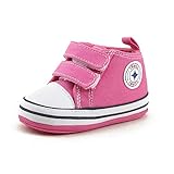 Itaar Baby Canvas Sneaker Infant Toddler Dual Strap Trainer Anti-Skid Rubber Sole Prewalker Shoes for indoor outdoor walking