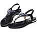 Women Bohemia Sling Sandals Flower Beads Yoga Flip Flop Flats Slingback Thong Shoes