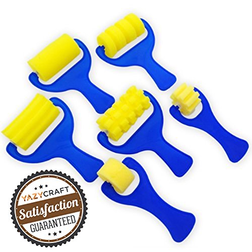 Yazycraft foam paint rollers for kids 6 piece kit