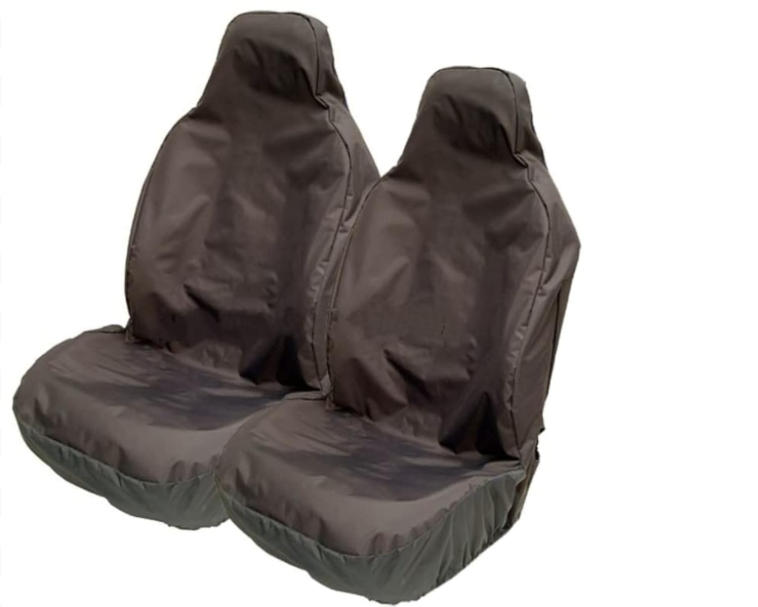 Carseatcover-UK® Front Pair of BLKWPFP1000 HEAVY DUTY Black Waterproof Car Seat Covers - Universal Fit [Standard]