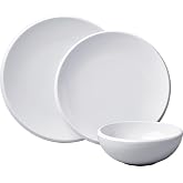 Villeroy &amp; Boch NewMoon 12 Piece Dinnerware Set, White, Service for 4 | Premium porcelain dinnerware set, made in Germany, brings plates and bowls together for family dinners