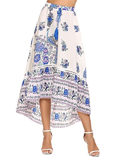 Women s african floral print maxi skirts a line long sk…