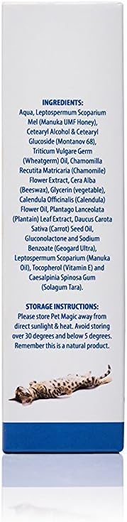Pet Skin Care Treatment for Dogs and Cats with Scratches, Infections, Small Wounds. UMF+ Manuka Honey, to Cleanse, Soothe and Repair. Heal Your Pet with Natural Pet Magic from The Honey Collection : Pet Supplies
