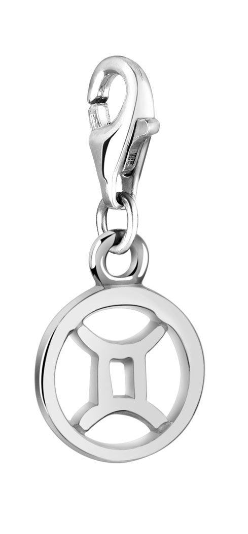 Nenalina Charm Twins Zodiac Pendant, for All Brands of Charm Bracelets and Necklaces, Made of 925 Sterling Silver 713295-000