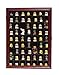 59 Thimble/Miniature Display Case Holder Cabinet Shadow Box, Solid Wood, Felt Interior Background-TC01-CH