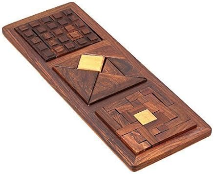 Shalinindia Unique Toys 3 in 1 Wooden Blocks Jigsaw Puzzles for Kids Gifts for Boys and Girls