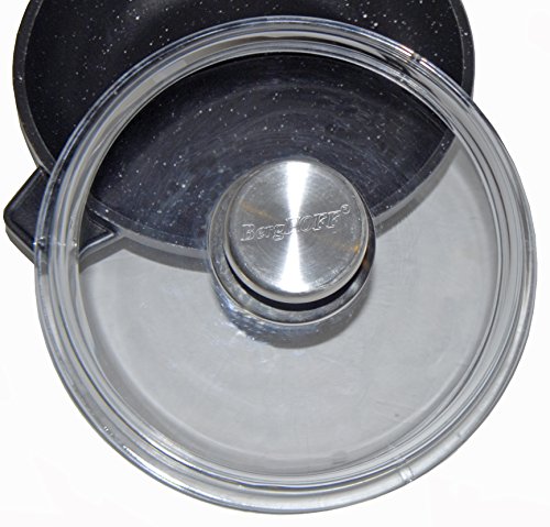Eurocast Professional Cookware Glass Lids. Oven Proof Pyrex Lids with Patented 3 Dimple Lip for Steaming, Draining, and Venting (6.25")