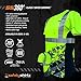 SafetyShirtz Hi Vis Work Shirts - SS360 Stealth American Grit High Visibility Shirt - Breathable, Moisture Wicking Hi Vis T Shirt - ANSI Class 2 Safety Shirt (Yellow Green, X-Large)