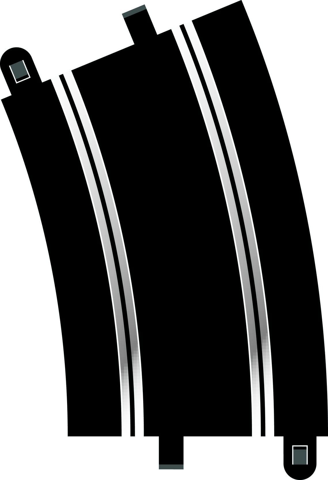 Scalextric C8235 Radius 4 Curve 22.5 degree x2 1:32 Scale Accessory, Red