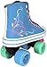 Roller Skates for Girls | HYPE Pixie Kid’s Quad Roller Skates with High Top Shoe Style for Indoor / Outdoor Skating | Durable, Easy to Skate, Made for Kids (Blue, Pink)