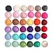 Tyawon 100% Wool Felt Balls - 35PCS | Assorted Color Pure Wool Pom Poms Bulk for Craft & Christmas Decoration（20mm）
