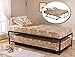 Kings Brand Furniture - Twin Size Steel Day Bed (Daybed) Frame with Pop Up Trundle & Mattresses