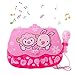 M SANMERSEN Karaoke Machine Toys for 3-6 Year Old Girls, Portable Musical Bag with Microphone Karaoke Player Toys for Girls Gifts Age 3 4 5 6 Xmas Gifts Pink