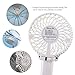 Welltop Mini Handheld Fan Rechargeable Battery Operated Fan Portable Personal Cooling Fan Foldable Desk Table Fan for Household Office Outdoors Traveling (White)