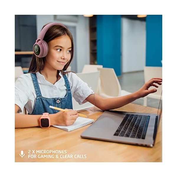 Headphones-for-Kids-PowerLocus-Bluetooth-Headphones-Kid-Headphone-Over-Ear-with-LED-Lights-Foldable-Headphones-with-MicrophoneVolume-Limited-Wireless-and-Wired-Headphone-for-PhonesTabletsPCTV PowerLocus Headphones for Kids, Bluetooth Headphones, Kid Headphone Over-Ear with LED Lights, Foldable Headphones with…