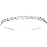 MAFELOE Fashion Rhinestone Alloy Headbands, Wedding Hairband Bridal Headpieces Hair Decorative Accessories for Women Ladies- Silver-SZ-SD