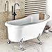 Senlesen Floor Mount Bathtub Faucet Free Standing Filler Tub with Handheld Shower Oil Rubbed Bronze