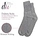 Diabetic Socks Mens Cotton 3-Pack Crew Grey By DEBRA WEITZNER, Mens 10-13