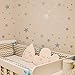 Mozamy Creative Star Wall Decals (189 Count) Silver Star Nursery Removable Peel and Stick Wall Decals, Vintage Silver