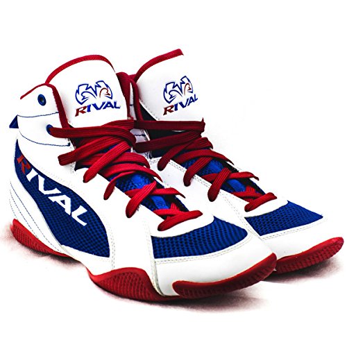 Rival Boxing Lo-Top Mesh Paneled Youth Guerrero Boots - 5 - White/Blue/Red