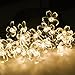 Solar String Lights Outdoor, Oak Leaf 20 feet 30 LEDs IP44 Waterproof Crystal Flower LED String Lights for Patio,Garden,Tree Decor,Warm White