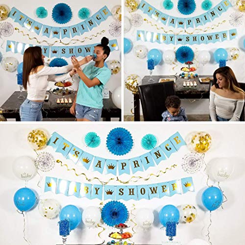 Its A Prince Baby Shower Decorations For Boy 55 Piece Boys Baby