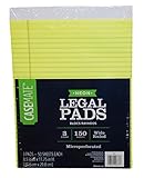 Neon Legal Pads Wide Ruled (Yellow)