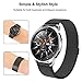 SWEES for Gear S3 Frontier/Classic Bands Metal Small & Large, 22mm Milanese Stainless Steel Replacement Wristband for Samsung S3 Smart Watch Women Men, Black, Silver, Blue, Grey, Colorful, Rose Gold