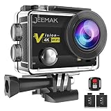 Jeemak 4K WiFi Action Camera 16MP Waterproof Camcorder with Remote Control Accessories Kit