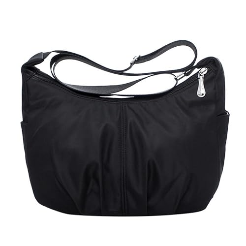 BESTVECH Black Fashion Waterproof Nylon Women Crossbody Bags Casual Hobos Handbags