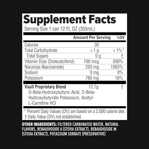 VAULT Caffeine Free Brain Energy Drink Nootropic For Mental Focus