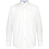 Tommy Hilfiger Boys Long Sleeve Solid Twill Dress Shirt, Collared Button-Down with Chest Pocket, Regular Fit