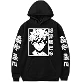 Xuminvty Katsuki Bakugo Hoodie Costume Adult Bakugo Cosplay Sweatshirt Anime Sweater Pullover
