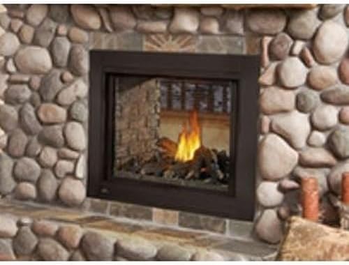 See Thru Clean Face Fireplace with Logs - Natural Gas