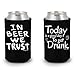 Shop4Ever Funny Beer Can Coolie Beer Drinkers Multipack Drink Coolers Coolies Black - 6 Pack