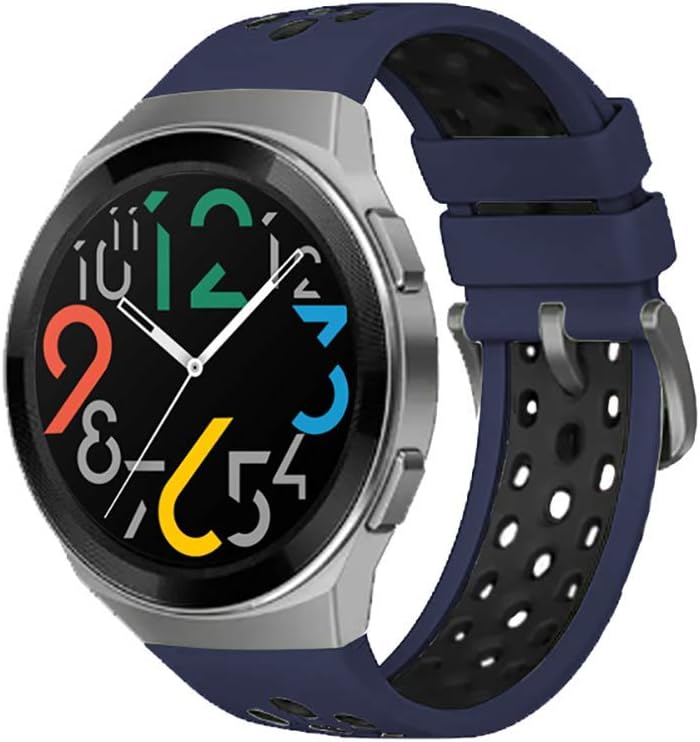 Amazon Com Sikai Silicone Replacement Band Compatible With Huawei Watch Gt 2e Smartwatch Soft Breathable Sweatproof Skin Friendly Strap For Huawei Gt2e Watch Black Clothing