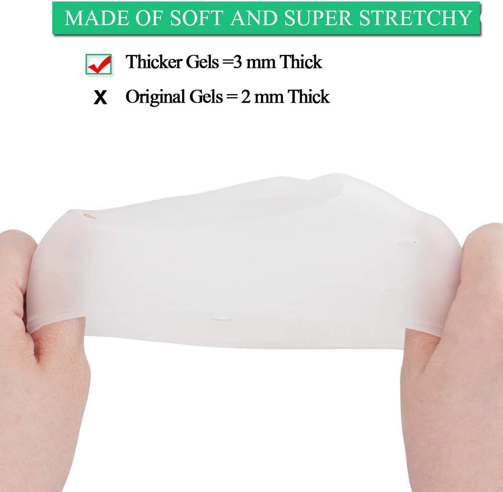 (8PCS) Silicone Heel Protectors,Heel Cups,Gel Heel Cushion,Plantar Fasciitis Inserts Pads& Heel Guards Great fot Heel Pain, Heal Dry Cracked Heels, Achilles Tendinitis.Heel Sore.: Health & Personal Care