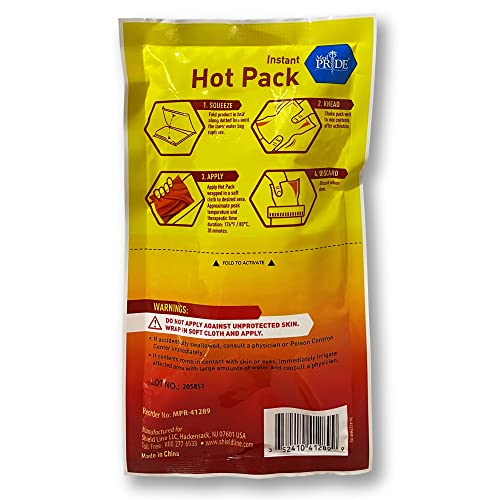 Medpride Instant Hot Packs 5” x 9” Packs, 24Pack Disposable, Instant