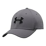 Under Armour Men's Blitzing II Stretch Fit Cap, Graphite/Black, X-Large/XX-Large