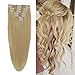 Double Weft 100% Remy Human Hair Clip in Extensions 10''-22'' Grade 7A Quality Full Head Thick Thickened Short Straight 8pcs 18clips(10