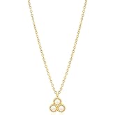 Mameloly 14K Gold Plated Station Necklaces for Women Dainty Tiny CZ Opal Necklace Pendant for Her