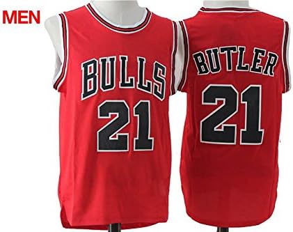 Mens 21 Jimmy Butler Red New Jersey Chicago Bulls, M