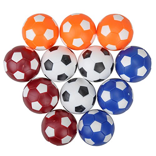 12 Pack Table Soccer Foosball Replacement Balls, Mini Colorful